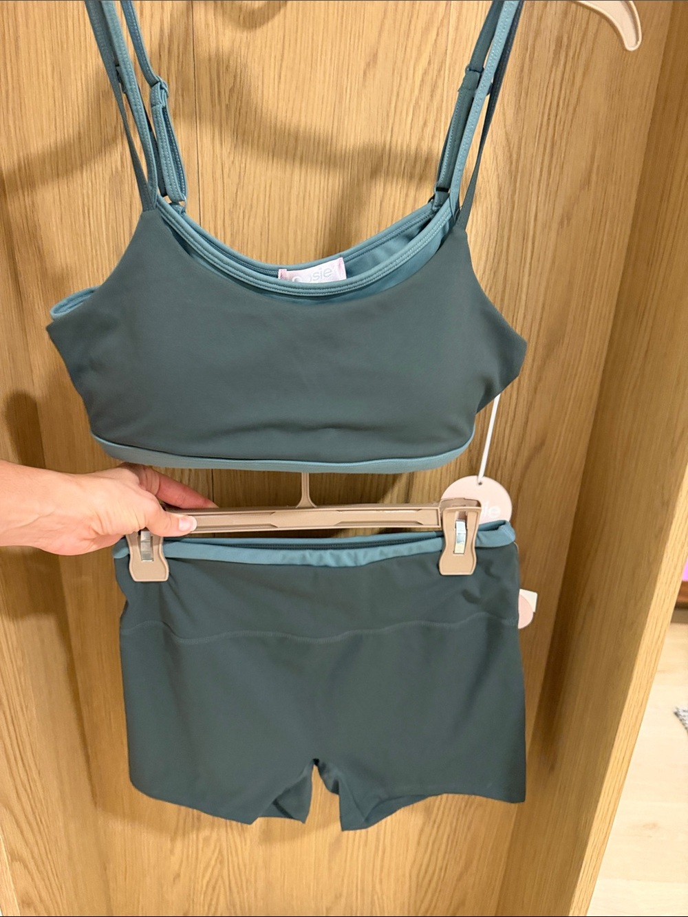 REVOLVE Posie Teal Two-Piece Athletic Set - Picture 4 of 5